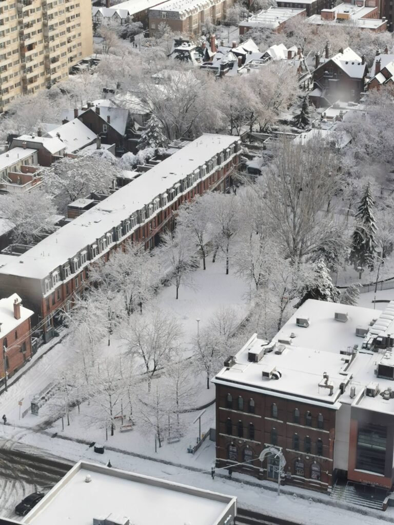 Vue enneigée de Toronto; Canada