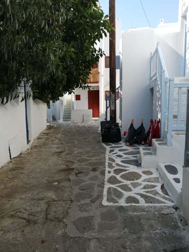 Ruelle sinueuse de Mykonos