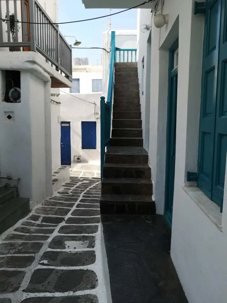 Ruelle sinueuse de Mykonos