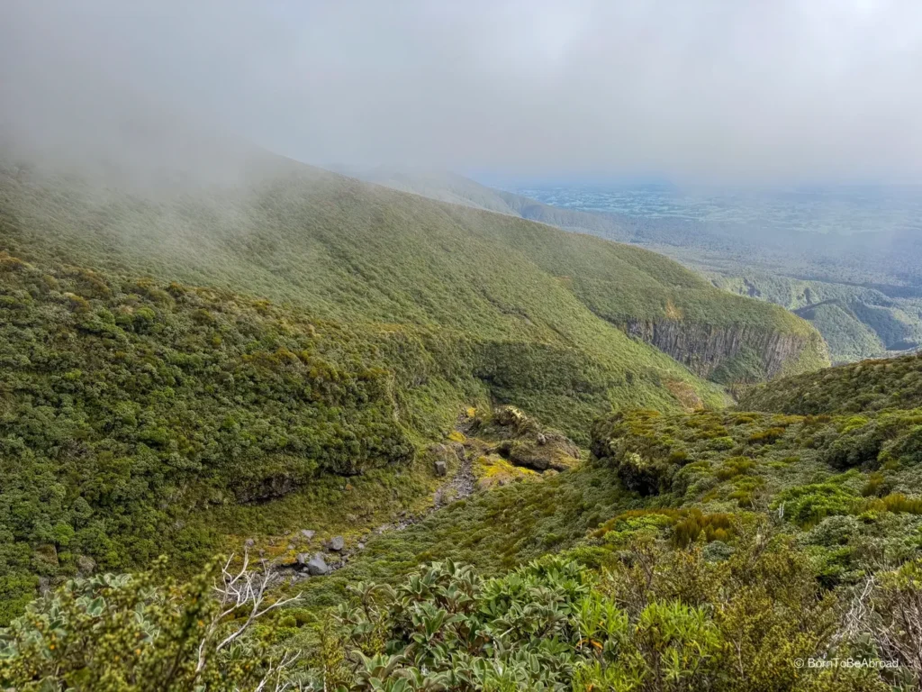 Vallée du Pouakai Circuit sous les nuages