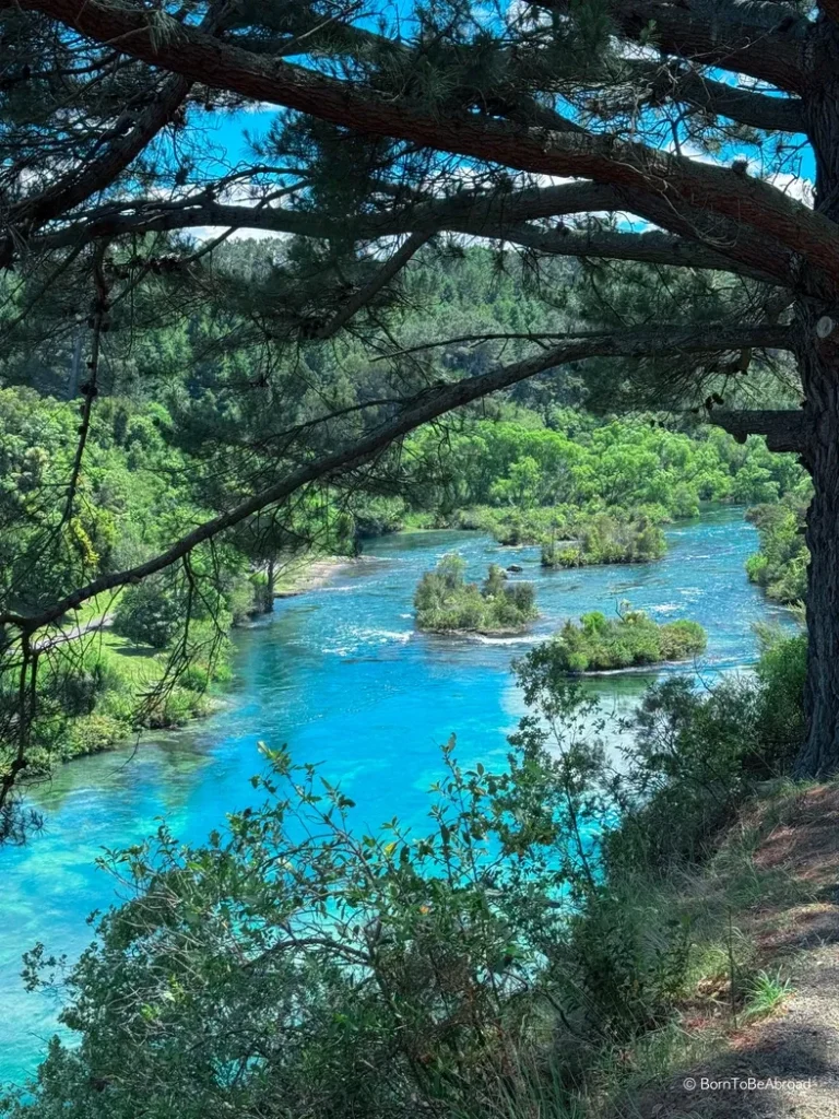 Vue en hauteur sur la rivière Waikato