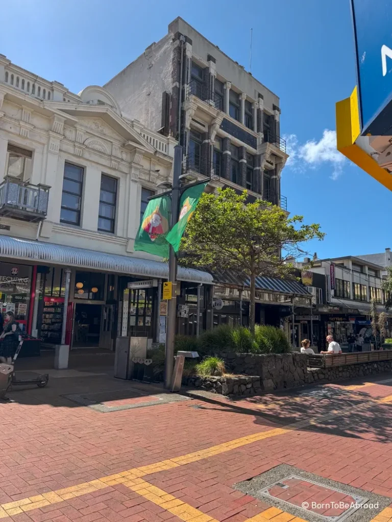 Rue piétonne, Cuba Street, à Wellington